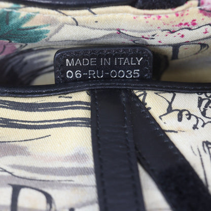 Dior Vintage Saddle Bag Paris ‘50s Print