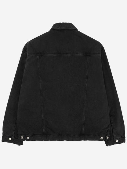 Luxury Balenciaga Trending 2025 Padded Japanese Denim Jacket Black