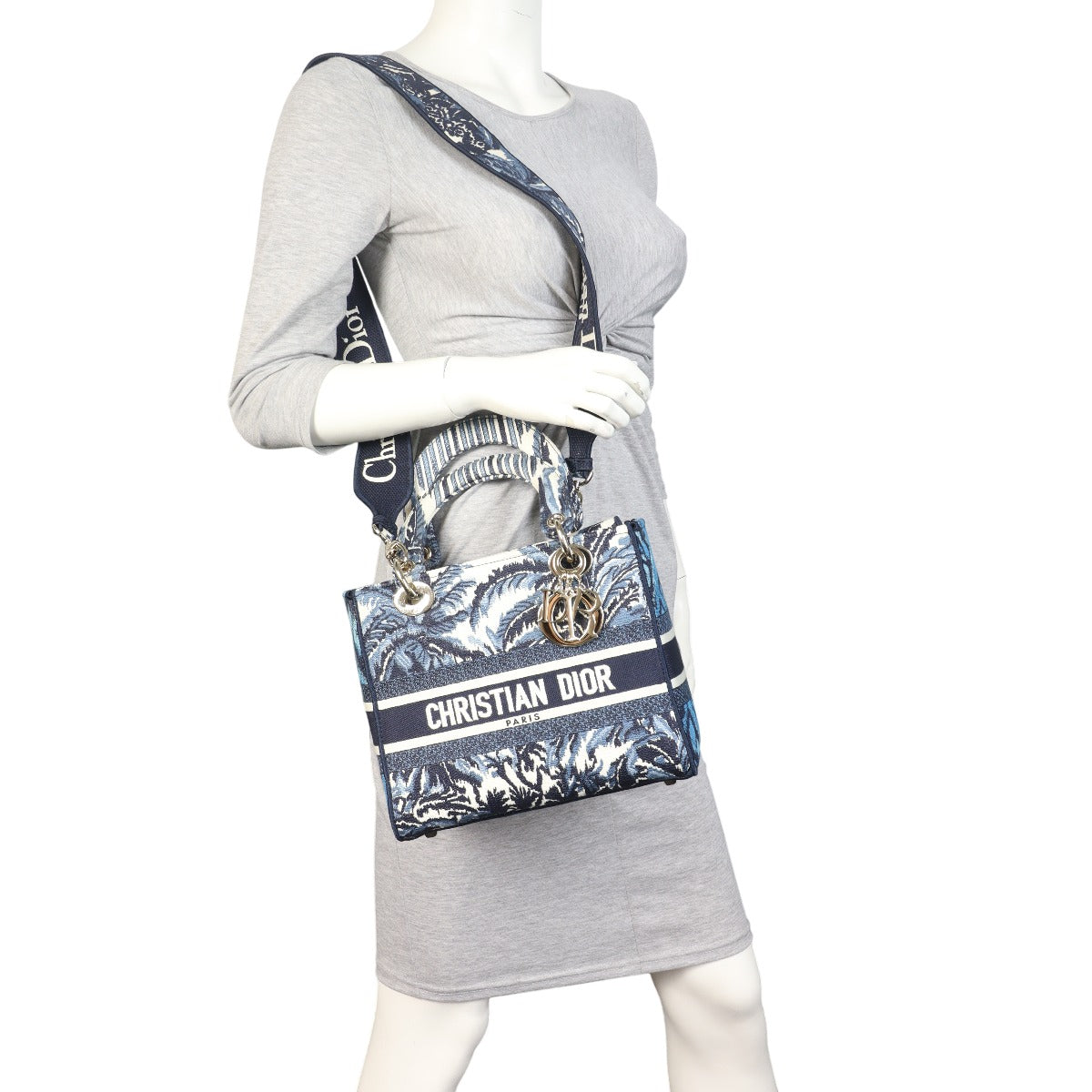 Dior Lady D-Lite Medium Palm Tree Toile De Jouy