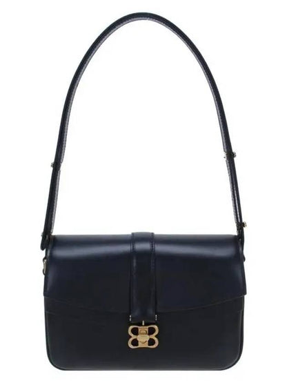 Luxury Balenciaga Trending 2025 WoMen's BB Buckle Flap Shoulder Bag Black