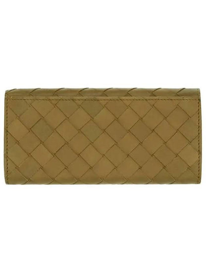 Luxury Bottega Veneta Intrecciato Calfskin Long Wallet Brown