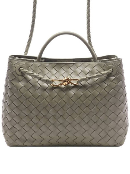 Luxury Bottega Veneta Andiamo Medium Tote Bag Travertine