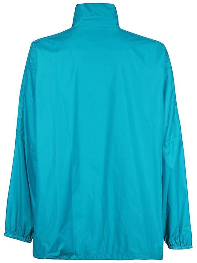 Luxury Balenciaga Trending 2025 Logo Print Nylon Windbreaker Blue