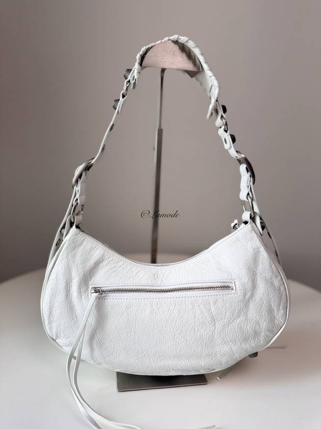 Luxury Balenciaga Trending 2025 Le Cagole Small Leather Shoulder Bag White