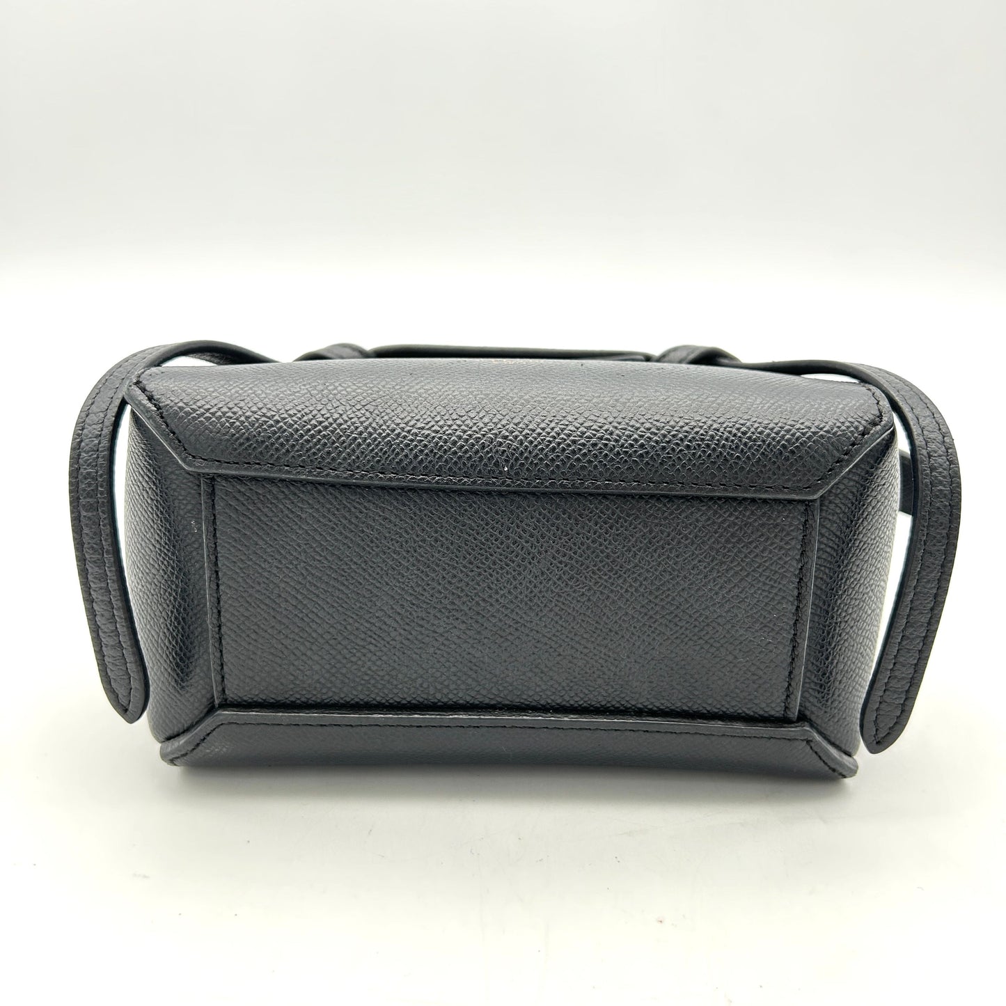 Luxury CELINE Mini Grained Calfskin Pico Belt Bag Grey LA32963