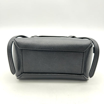 Luxury CELINE Mini Grained Calfskin Pico Belt Bag Grey LA32963