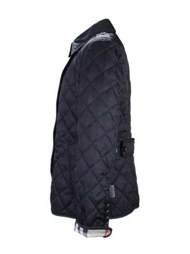Luxury Burberry New Frankby Diamond Quilted Jacket Black