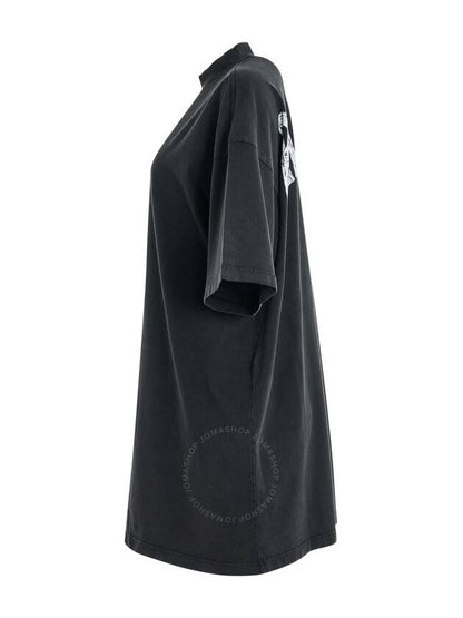 Luxury Balenciaga Trending 2025 Women's BLACK logo print t-shirt 739037 TPVU4 1569