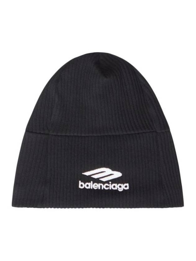 Luxury Balenciaga Trending 2025 Logo Beanie Black