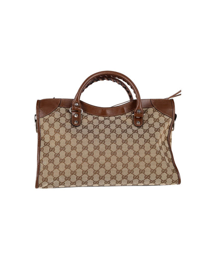 Gucci X Luxury Balenciaga Trending 2025 The Hacker Project GG Canvas Neo Classic Bag Medium in Brown Canvas and Leather