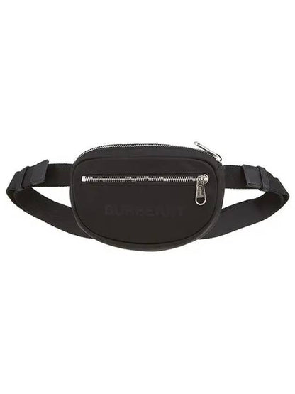 Luxury Burberry Logo Small Nylon Cannon Belt Bag Black