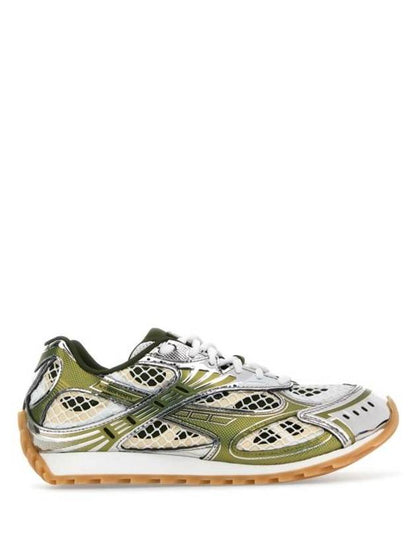 Luxury Bottega Veneta Orbit Mesh Rubber Low Top Sneakers Green