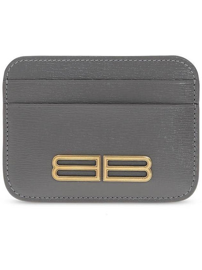 Luxury Balenciaga Trending 2025 Gossip BB Logo Card Wallet Grey
