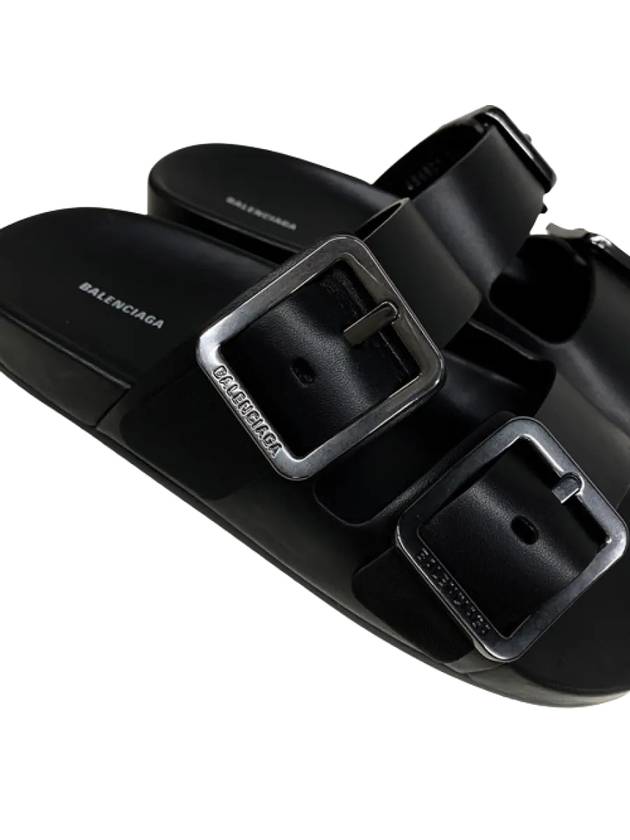 Luxury Balenciaga Trending 2025 Mallorca Strap Slippers Black