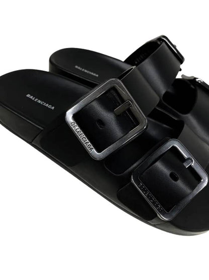 Luxury Balenciaga Trending 2025 Mallorca Strap Slippers Black