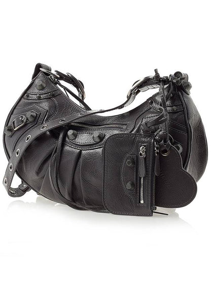 Luxury Balenciaga Trending 2025 Le Cagole Small Leather Shoulder Bag Grey