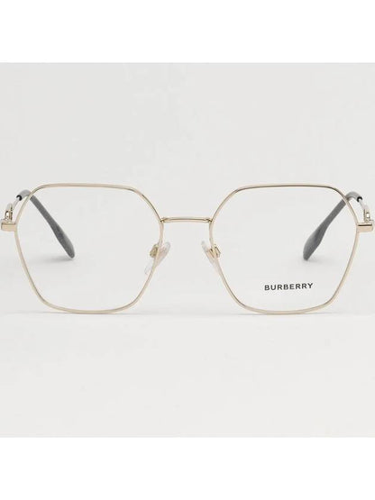 Luxury Burberry Eyewear Charley Gold Framed Eyeglasses Light Gold