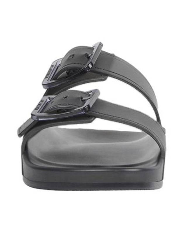 Luxury Balenciaga Trending 2025 Mallorca Strappy Leather Slippers Black