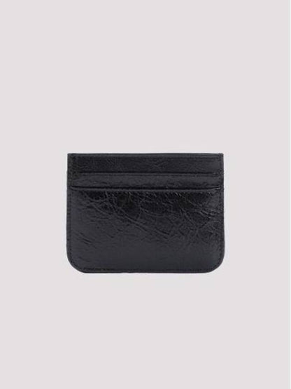Luxury Balenciaga Trending 2025 BB Logo Card Wallet Black