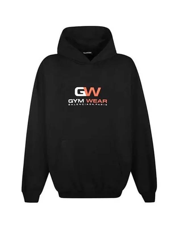 Luxury Balenciaga Trending 2025 Gymwear Logo Print Cotton Hoodie Black