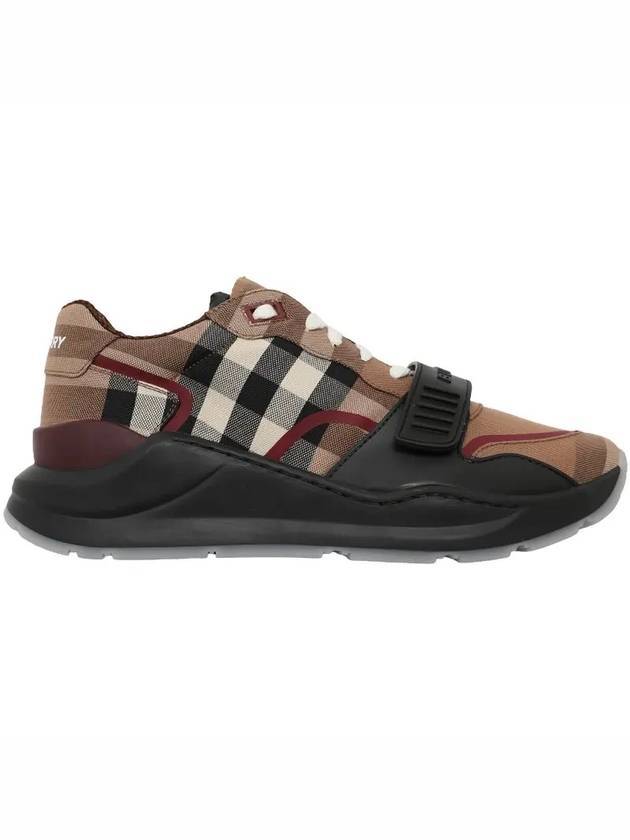 Luxury Burberry Ramsey Check Cotton Low Top Sneakers Brown