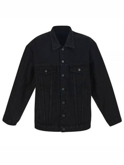 Luxury Balenciaga Trending 2025 Oversized Denim Jacket Black