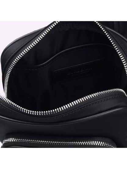 Luxury Burberry Logo Print Kieran Cross Bag Black