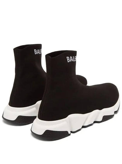 Luxury Balenciaga Trending 2025 Speed Logo High Top Sneakers Black