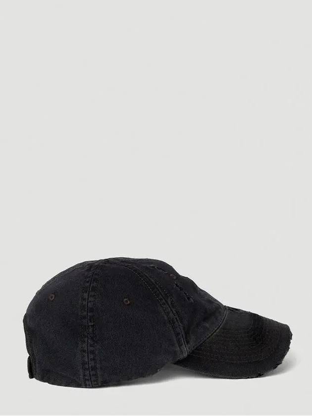 Luxury Balenciaga Trending 2025 Embroidered Logo Denim Ball Cap Dark Grey