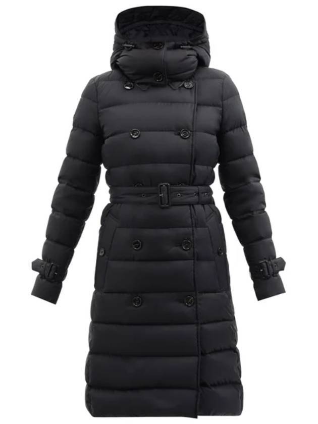Luxury Burberry WoMen's Detachable Belted Long Padding Black