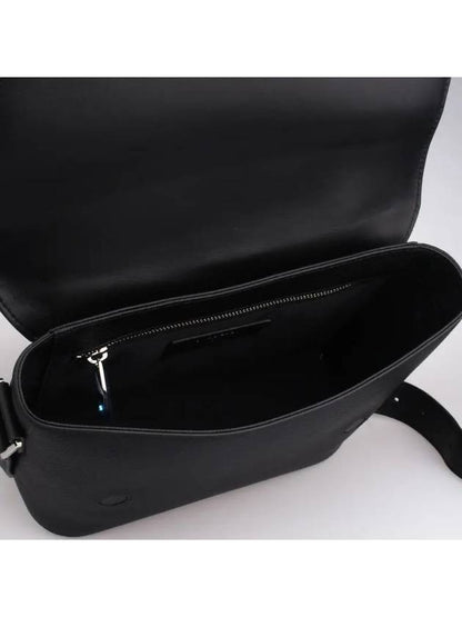 Luxury Burberry Small Leather Messenger Bag Black
