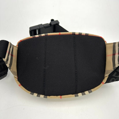 Luxury Burberry Nylon Vintage Check Small Cannon Bum Bag Archive Beige LA31345