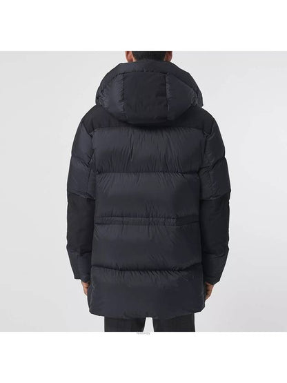Luxury Burberry Logo Applique Nylon Padding Charcoal Grey