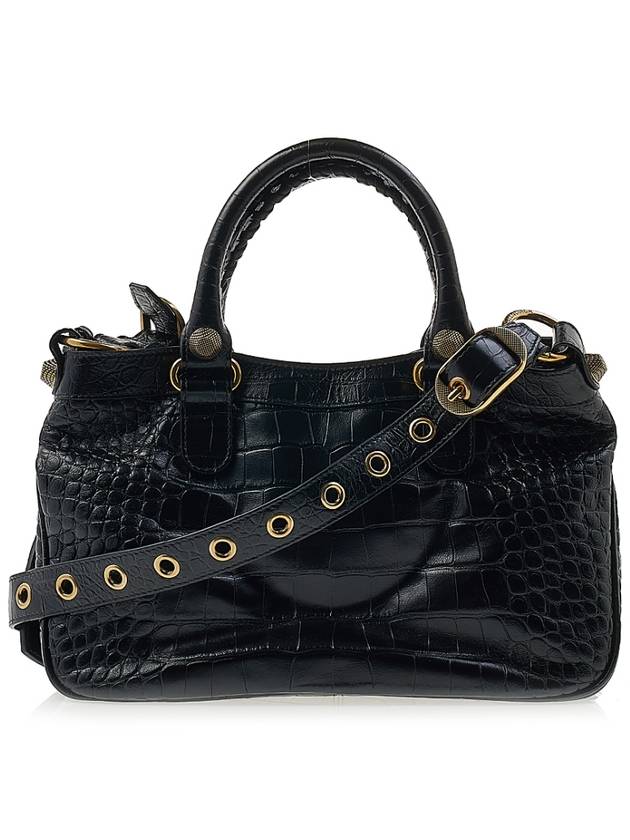 Luxury Balenciaga Trending 2025 Neo Cagole Medium Leather Tote Bag Black