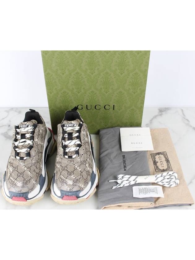 Luxury Balenciaga Trending 2025 Gucci Hacker Ebony Triple S Sneakers 36 230