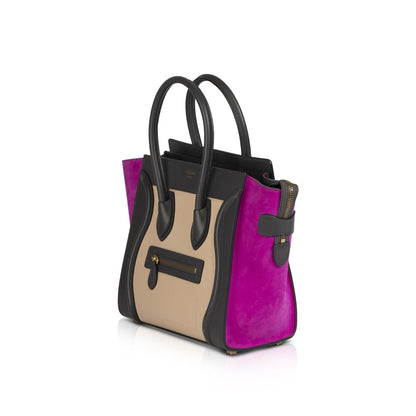 Celine Tricolor Micro Luggage Tote