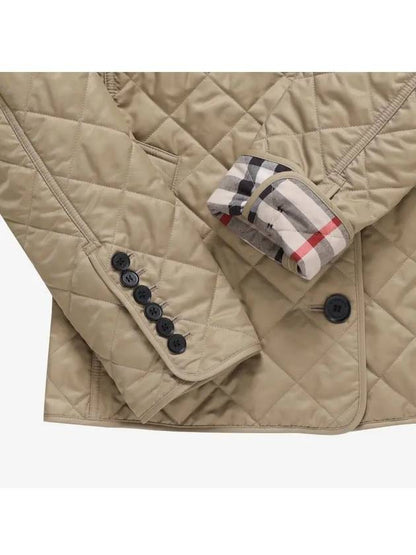 Luxury Burberry Frankby Quilted Jacket Beige