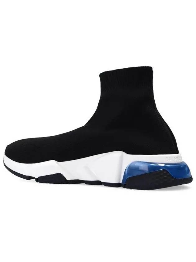 Luxury Balenciaga Trending 2025 Speed Trainer Clear Sole High Top Sneakers  Blue Black