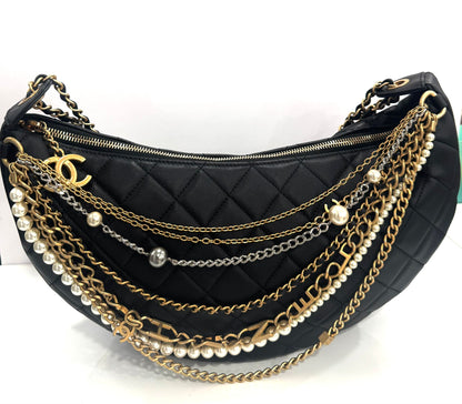 CHANEL PARIS HOBO ALL ABOUT CHAINS BAG
