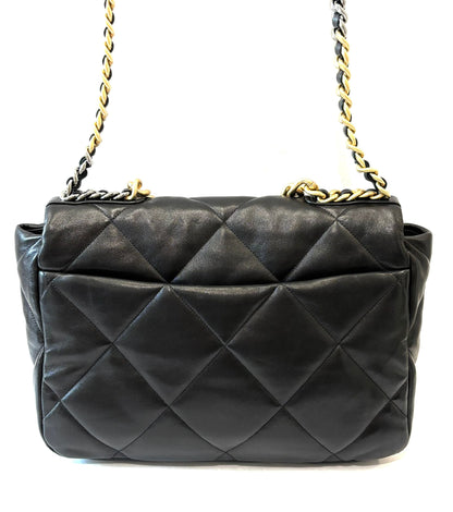 CHANEL QUILTED GOATSKIN MAXI CHANEL 19 FLAP BACK