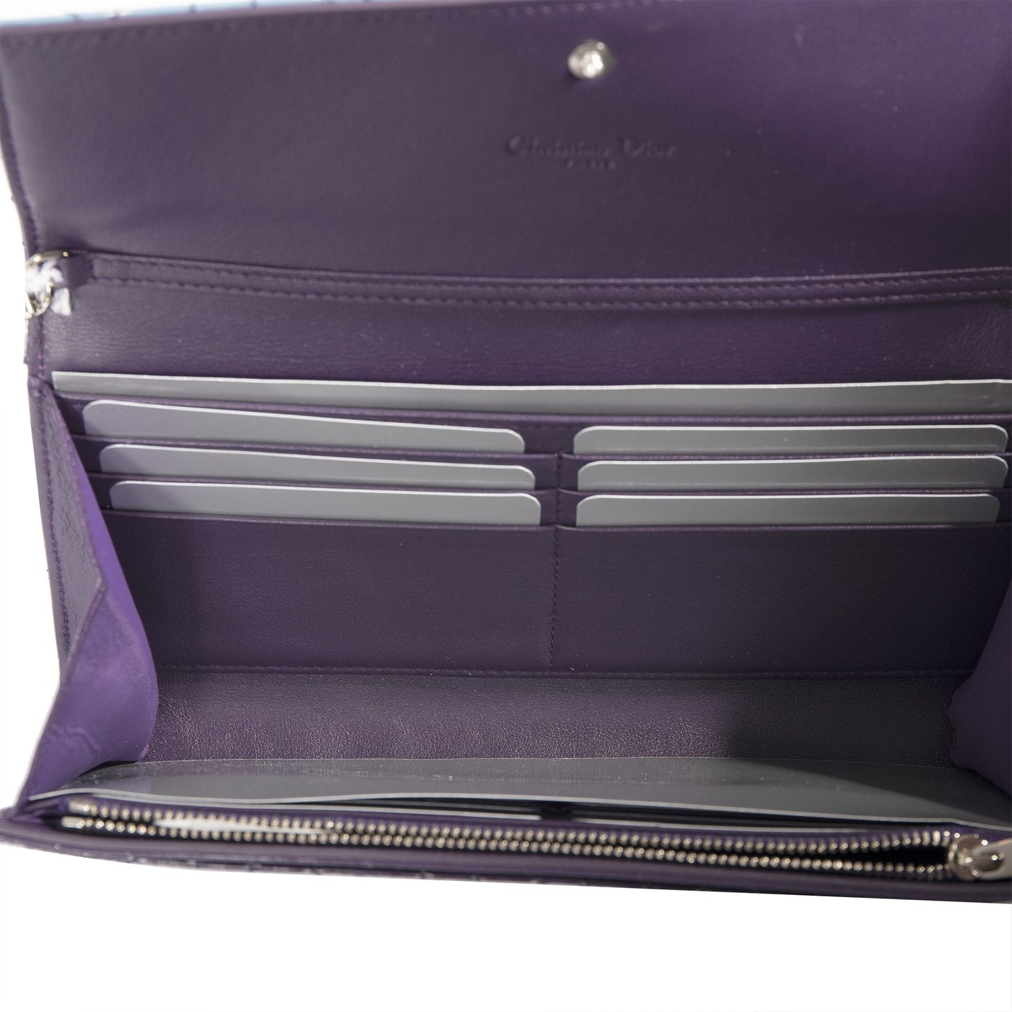 Christian Dior Patent Leather Lady Dior Croisiere Chain Wallet