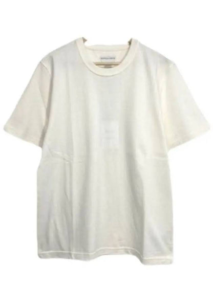 Luxury Bottega Veneta Men's Classic Short Sleeve T-Shirt Chalk