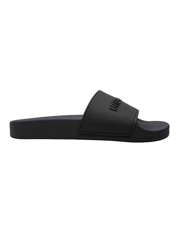 Luxury Balenciaga Trending 2025 Women's Logo Slide Slippers Black
