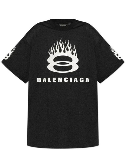Luxury Balenciaga Trending 2025 Logo Print Crew Neck Short Sleeve T-Shirt Black