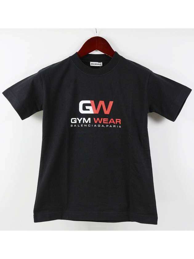 Luxury Balenciaga Trending 2025 Gymwear Logo Cotton Short Sleeve T-Shirt Black