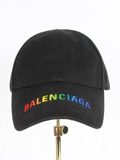 Luxury Balenciaga Trending 2025 Rainbow embroidered logo ball cap