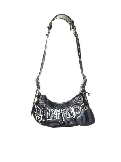 Luxury Balenciaga Trending 2025 Le Cargol XS DIY Metal Lambskin Shoulder Bag Black