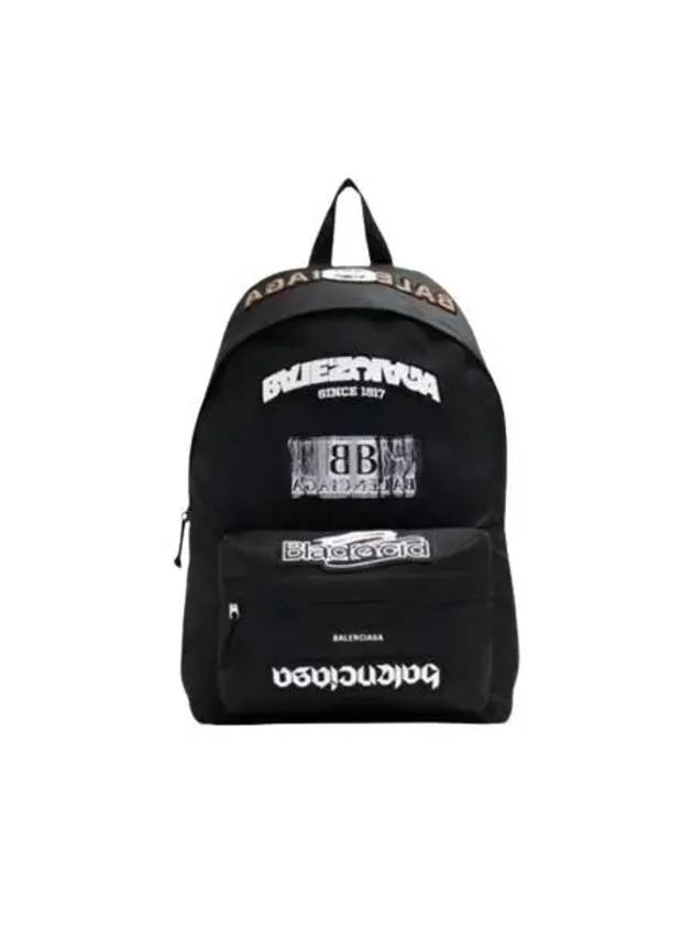 Luxury Balenciaga Trending 2025 Explorer Backpack Black
