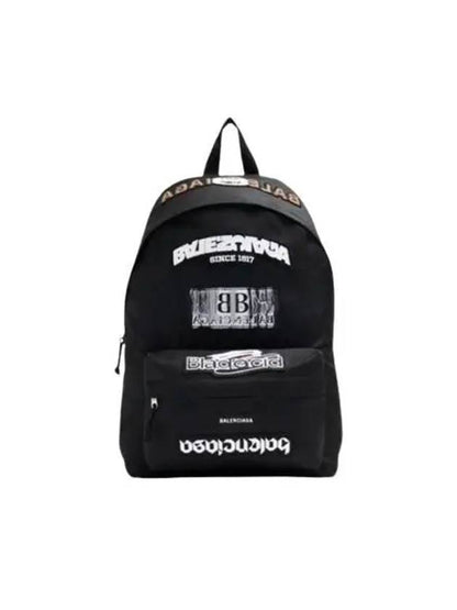 Luxury Balenciaga Trending 2025 Explorer Backpack Black