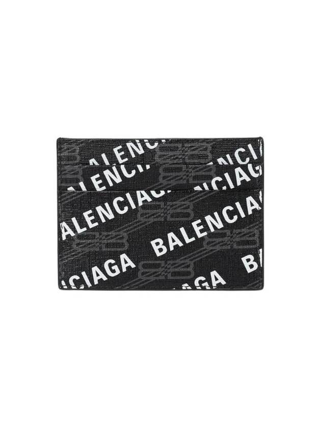 Luxury Balenciaga Trending 2025 Monogram Pattern Card Wallet Black